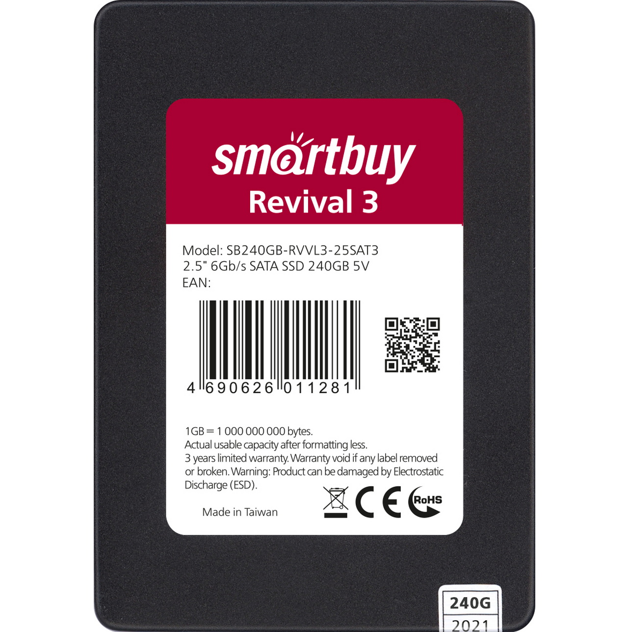 SSD диск SmartBuy Revival 3 240ГБ (SB240GB-RVVL3-25SAT3) - отзывы  покупателей на Мегамаркет | 100024249089