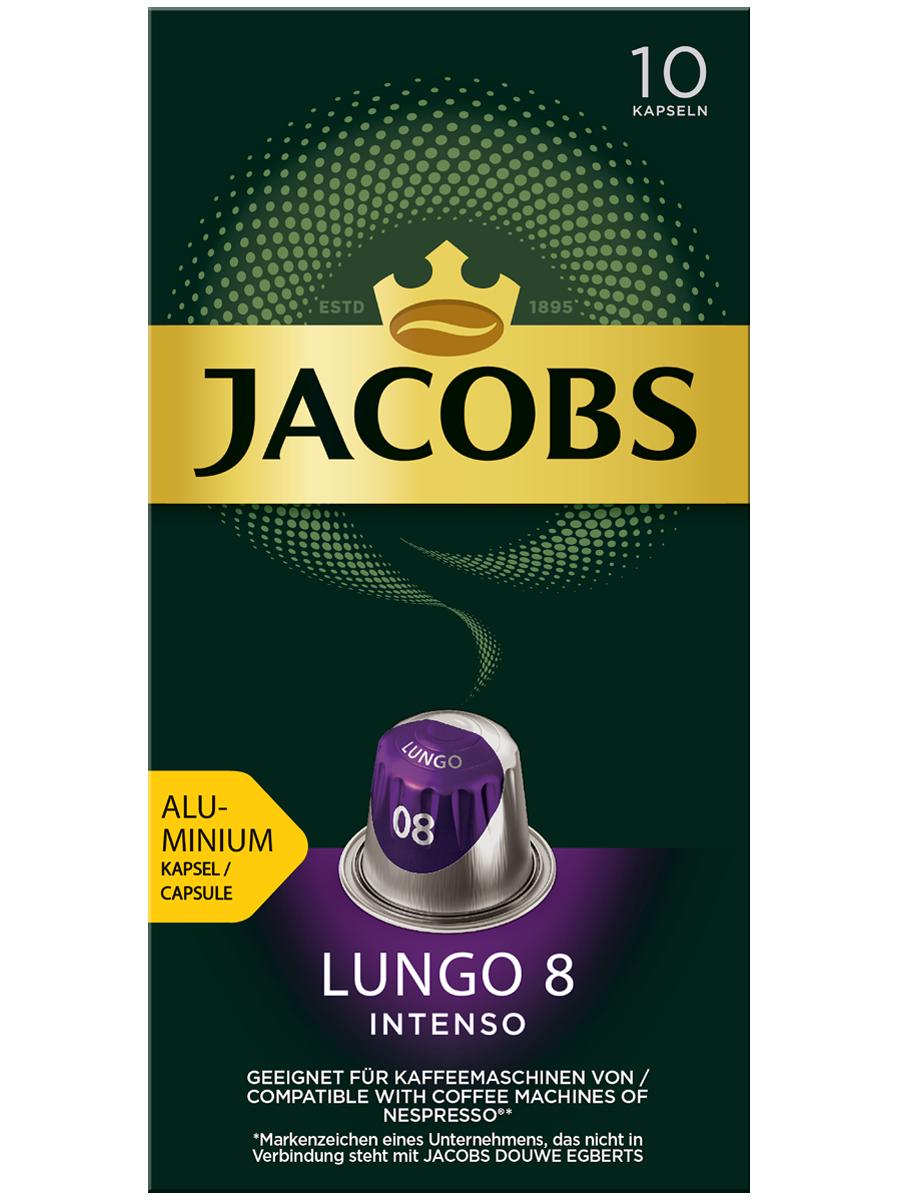 Кофе в капсулах Jacobs Lungo, 8 Intenso, 10 шт. - купить в Эльдорадо, цена на Мегамаркет