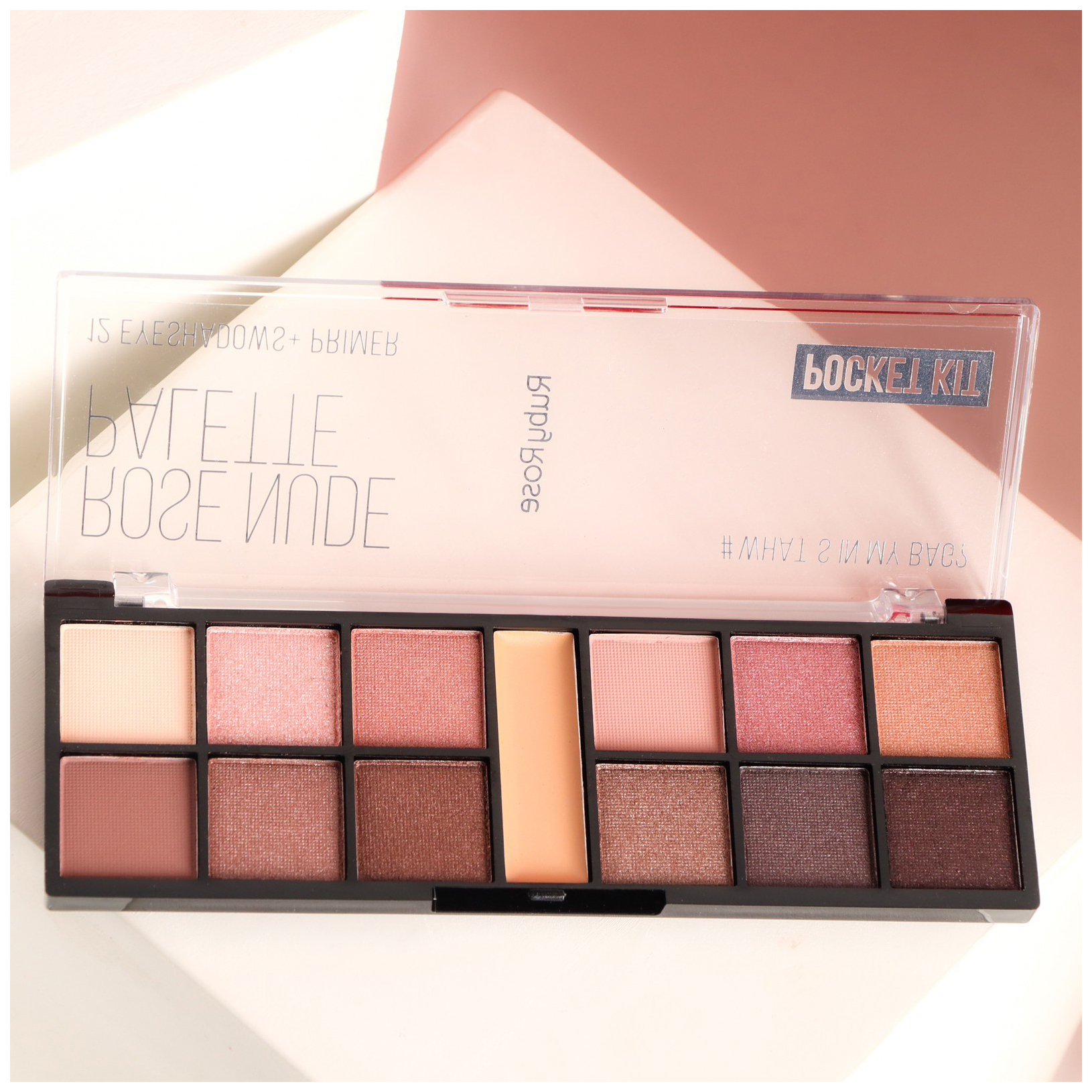 Палетка теней для век и праймер Rose nude palette, Ruby Rose, 12 оттенков –  купить в Москве, цены в интернет-магазинах на Мегамаркет