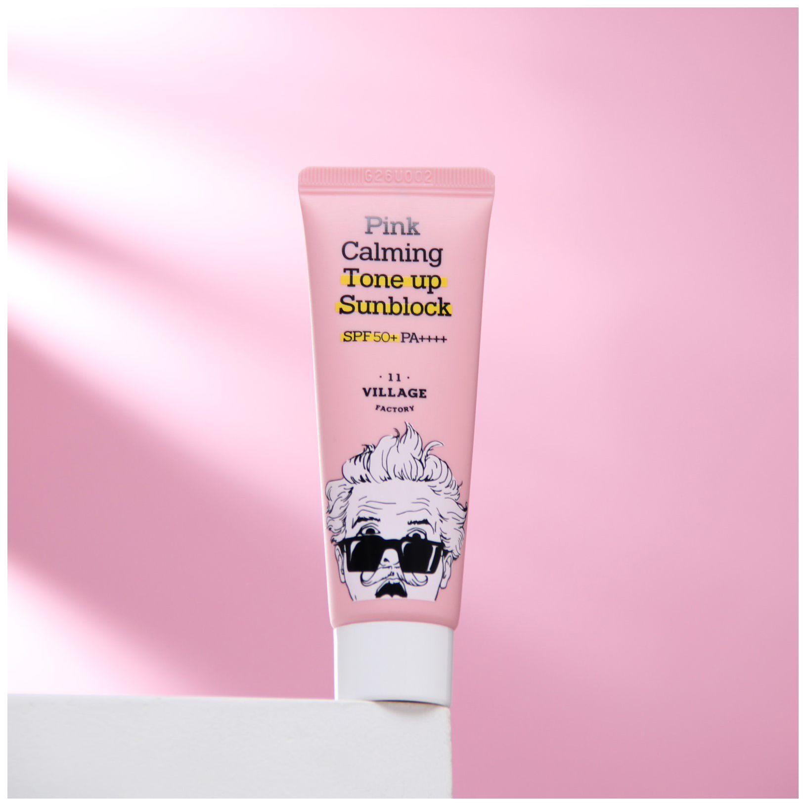 Village 11 Factory Pink Calming Sun Block spf50 pa++++ успокаивающий солнцезащитный крем 25мл. Village 11 Factory Pink Calming Sun Block spf50+ pa++++. Pink Calming Sun Block. Крем для защита свинец.