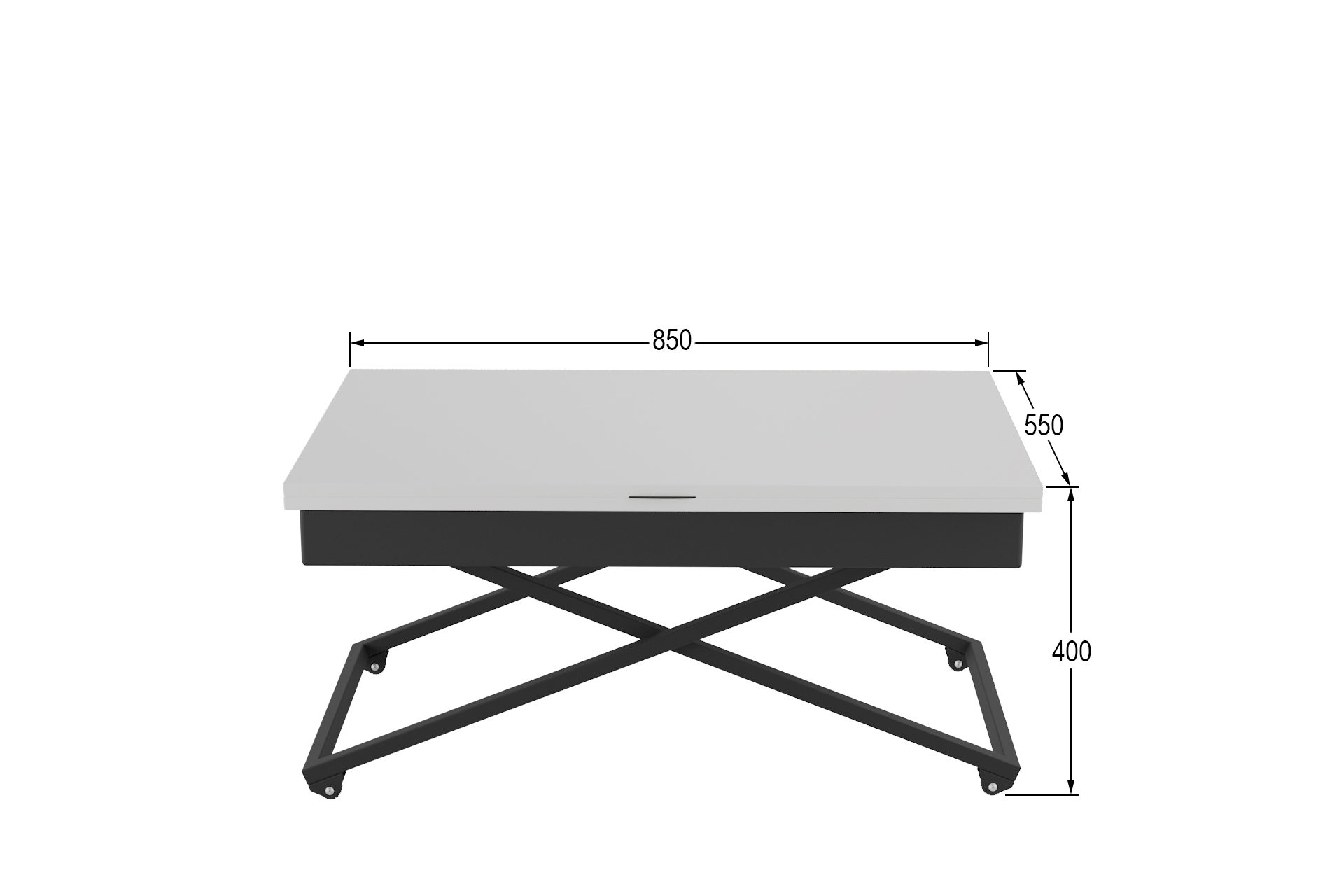Стол-трансформер раскладной Калифорния мебель АНДРЭ Loft (ЛДСП) Белый ...