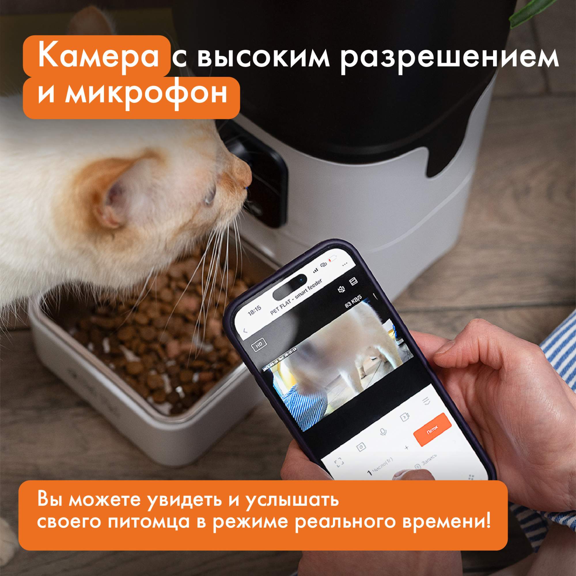 Купить автоматическая кормушка для кошек и собак Pet Flat белая, пластик,  сталь, 6 л, цены на Мегамаркет | Артикул: 600014222367