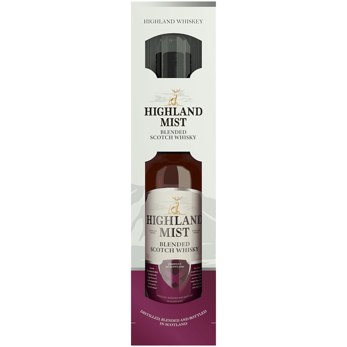 Виски Highland Mist 0,7 л в подарочной упаковке + стакан сверху - купить в ВинЛаб, цена на Мегамаркет