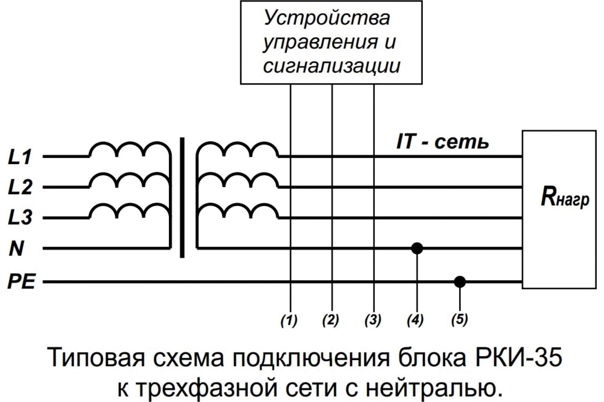 Блок контроля сопротивления изоляции схема