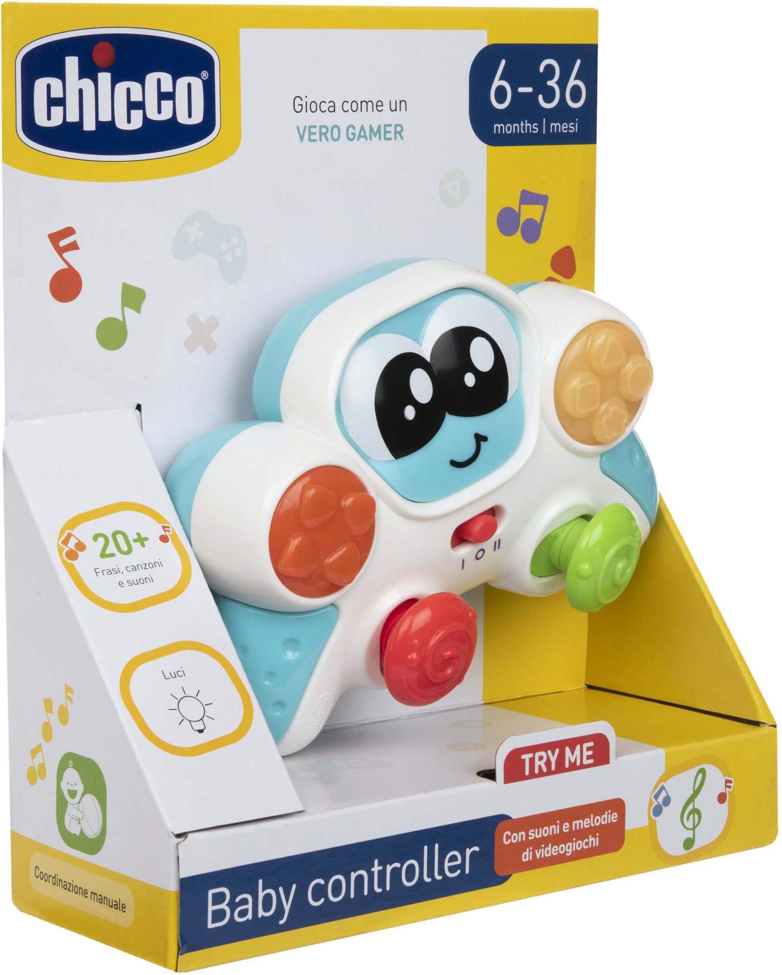 Купить игрушка музыкальная Chicco Мой первый джойстик 6м+, цены на  Мегамаркет