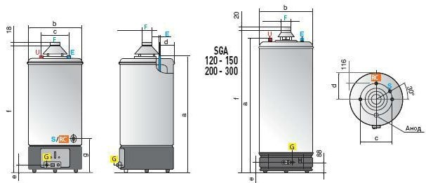 Подключение газового бойлера аристон Водонагреватель газовый Ariston SGA 120 R - купить в Alt-Dim, цена на Мегамаркет