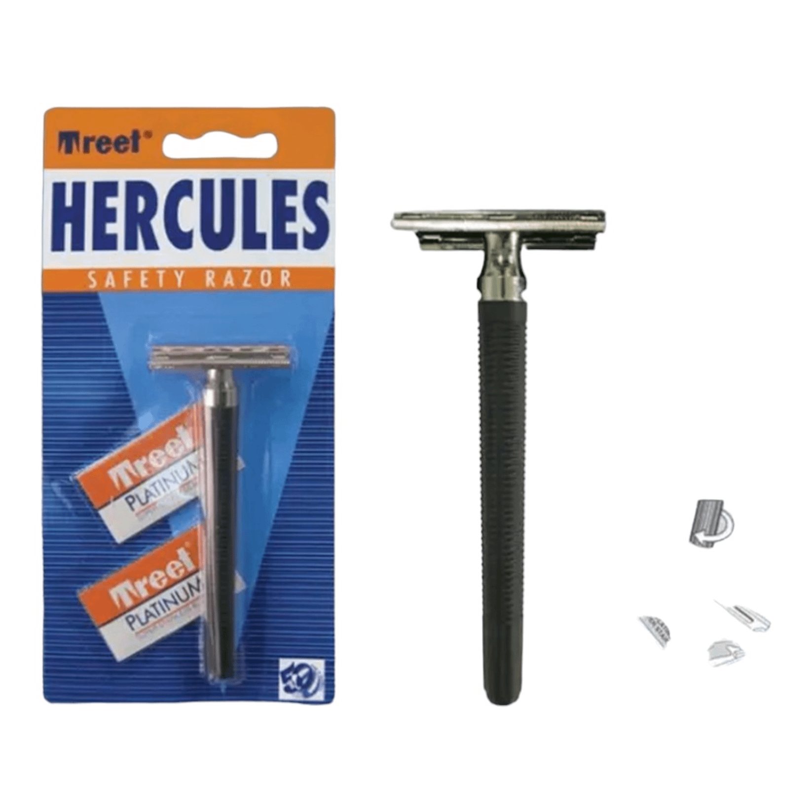 Купить бритва многоразовая Treet Hercules Safety Razor + 2 упаковки лезвий по 5 шт, цены на Мегамаркет | Артикул: 100067687921