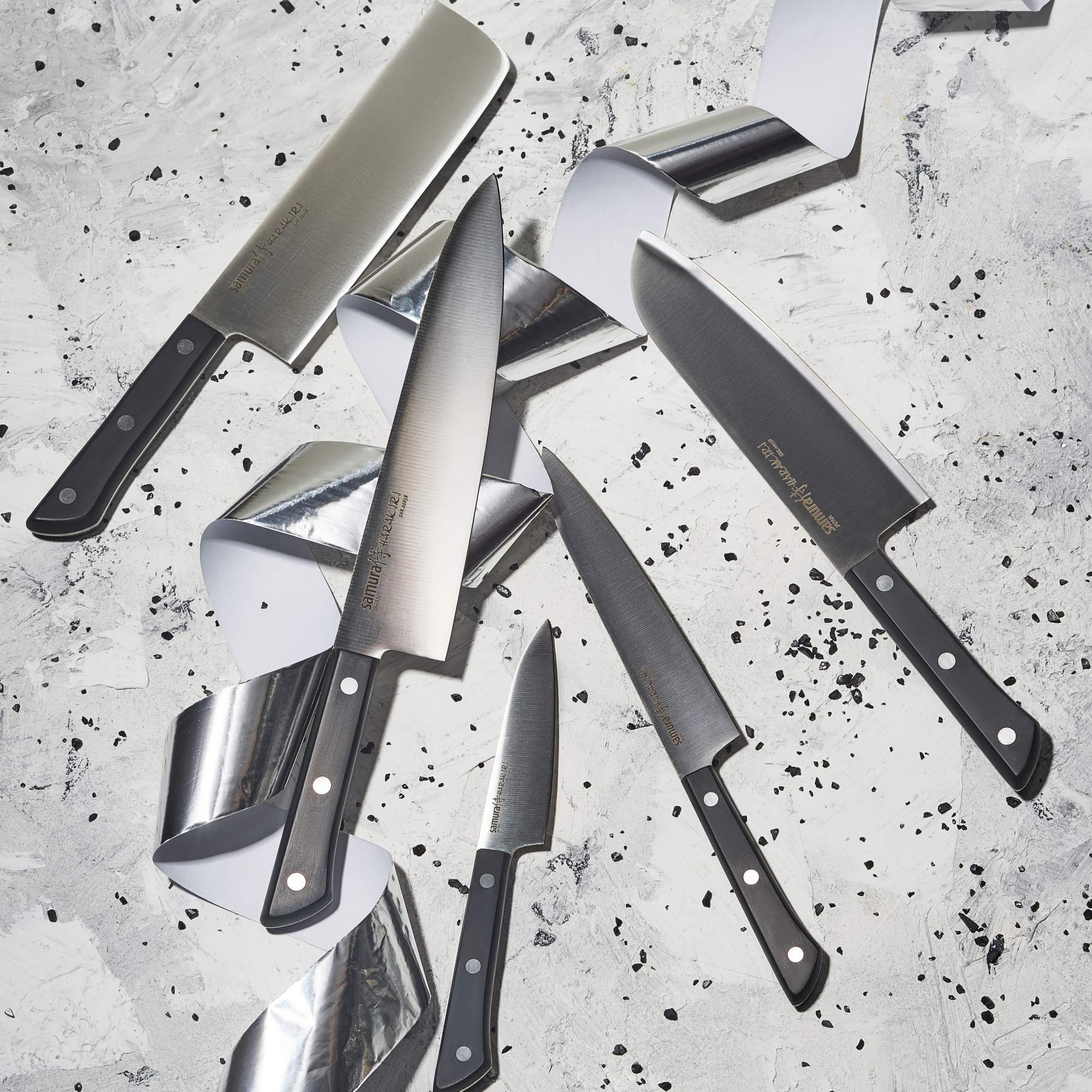 Набор кухонных ножей Samura Harakiri овощной универсальный Накири Шеф .