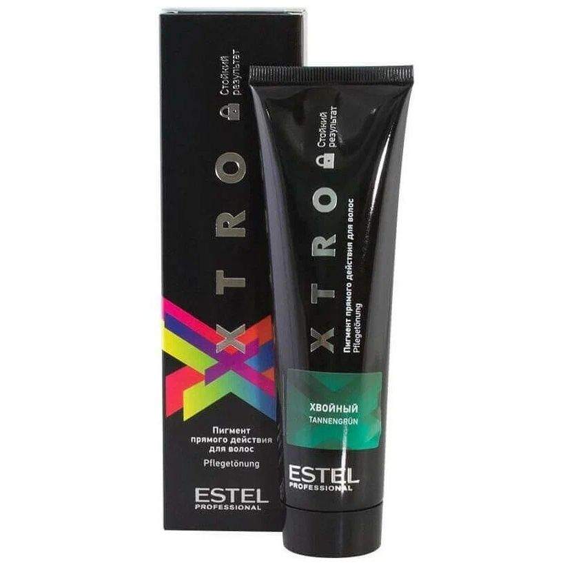 Краска для волос ESTEL XTRO Пигмент прямого действия Black хвойный 100 мл - купить в E-COSMETIC, цена на Мегамаркет