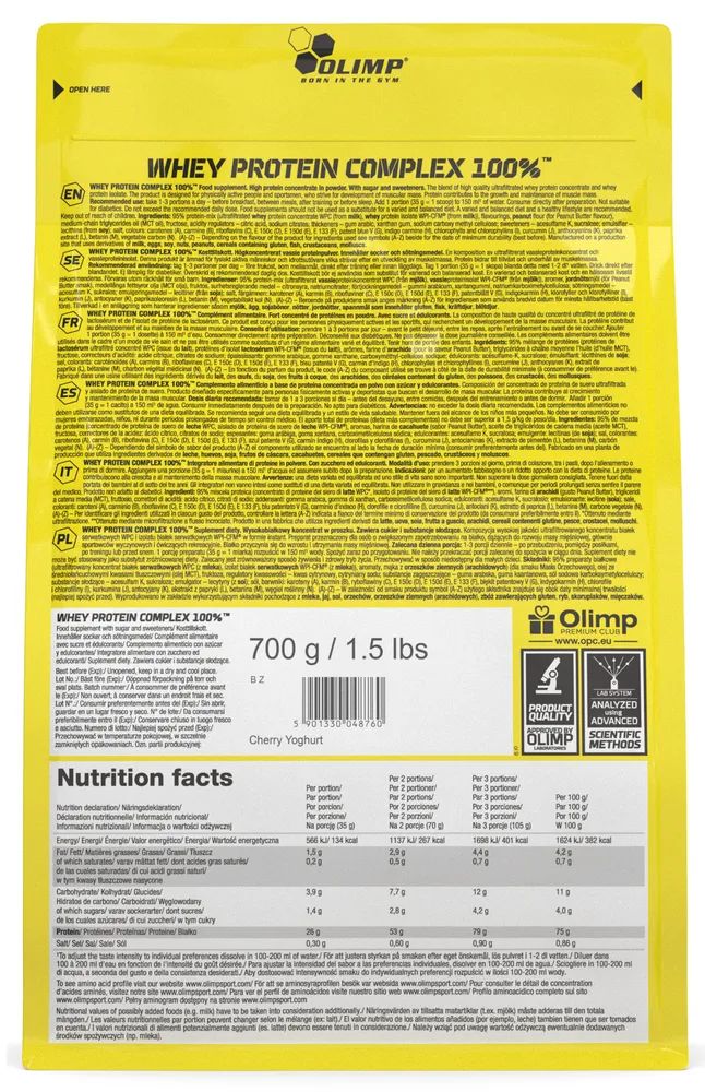 Протеин Olimp Sport Nutrition 100% Whey Protein Complex 700 г, вишневый ...