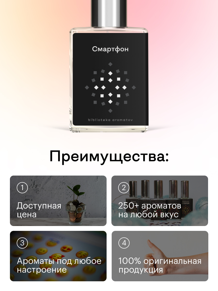 Туалетная вода Библиотека ароматов Смартфон 30 мл – купить в Москве, цены в  интернет-магазинах на Мегамаркет