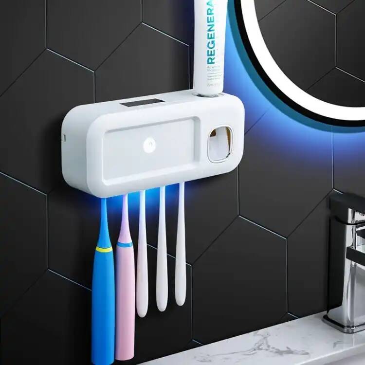 Держатель для зубных щеток с УФ-стерилизатором,белый от VM купить в интернет-магазине, цены на Мегамаркет