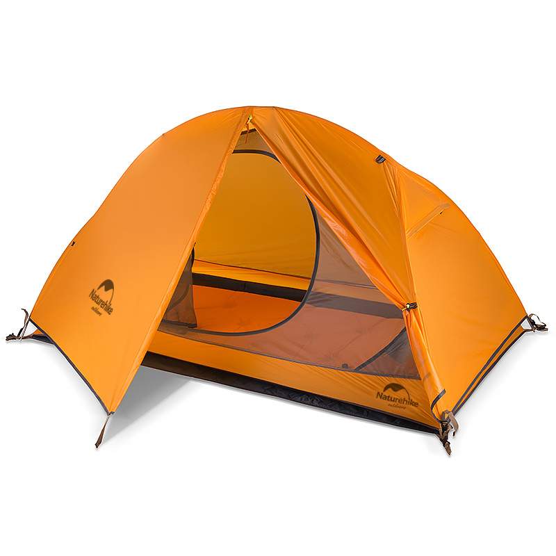 Палатка Naturehike ультралёгкая, одноместная, с ковриком, оранжевая, NH18A095-D - купить в Москве, цены на Мегамаркет | 100064172372