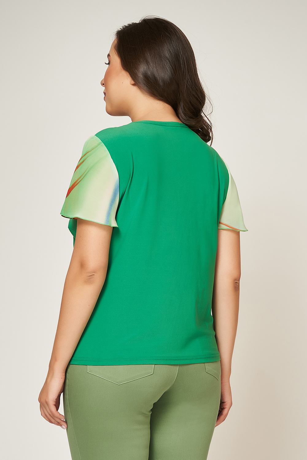 Блуза женская OLSI 1510022 зеленая 66 RU