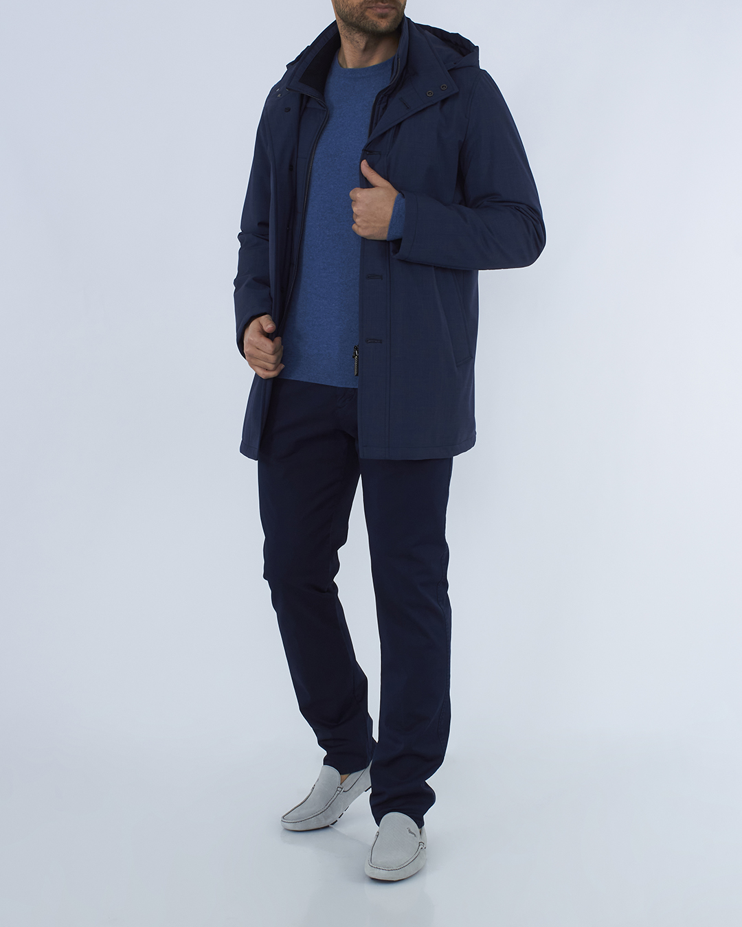 Пальто мужское LENOCI M30L80-202 синее 50