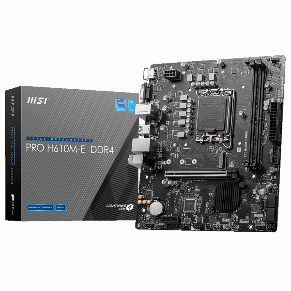 Материнская плата MSI PRO H610M-E DDR4 - купить в CompAge, цена на Мегамаркет