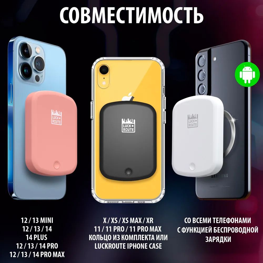 Внешний аккумулятор Luckroute 10000 мА/ч, розовый (magneticchargerpink10) -  купить в Москве, цены в интернет-магазинах Мегамаркет