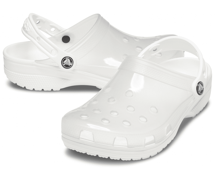 Clear crocs sale