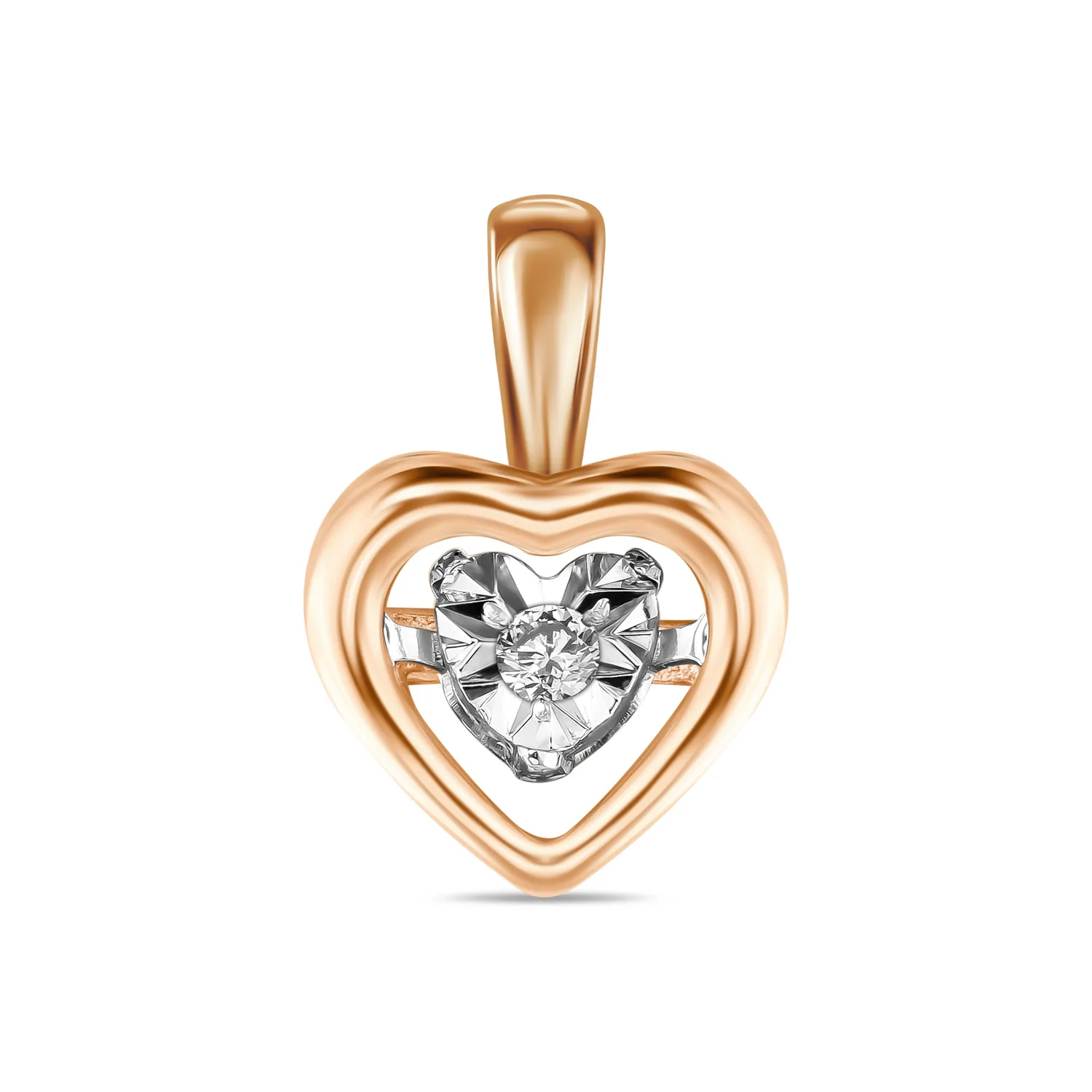 Подвеска женская с бриллиантом MIUZ Diamonds (Московский ювелирный завод) P178-IGP-13838