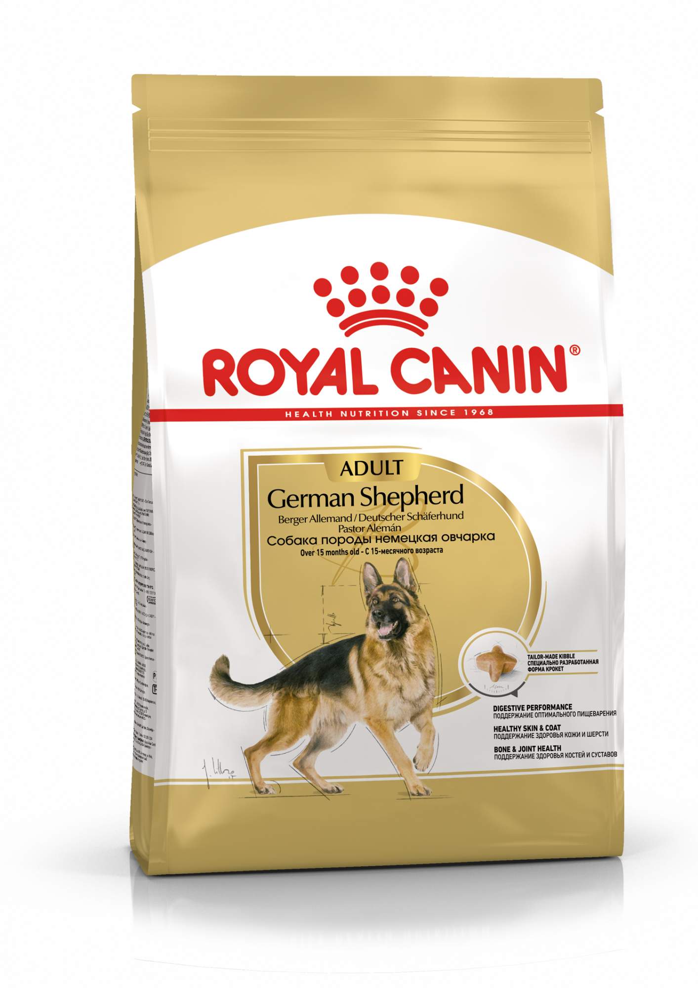 Купить сухой корм для собак Royal Canin German Shepherd Adult, для породы Немецкая Овчарка 11 кг, цены на Мегамаркет | Артикул: 100025925362