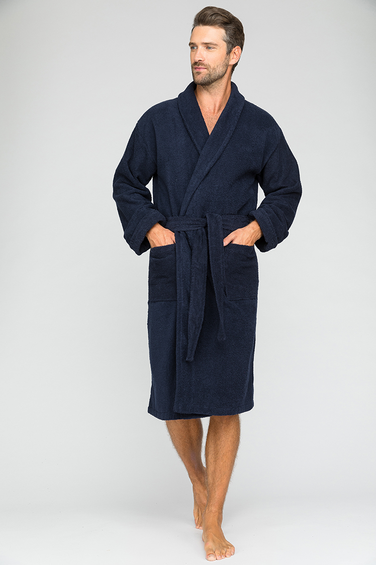 Домашний халат мужской EvaTeks King Power синий XL