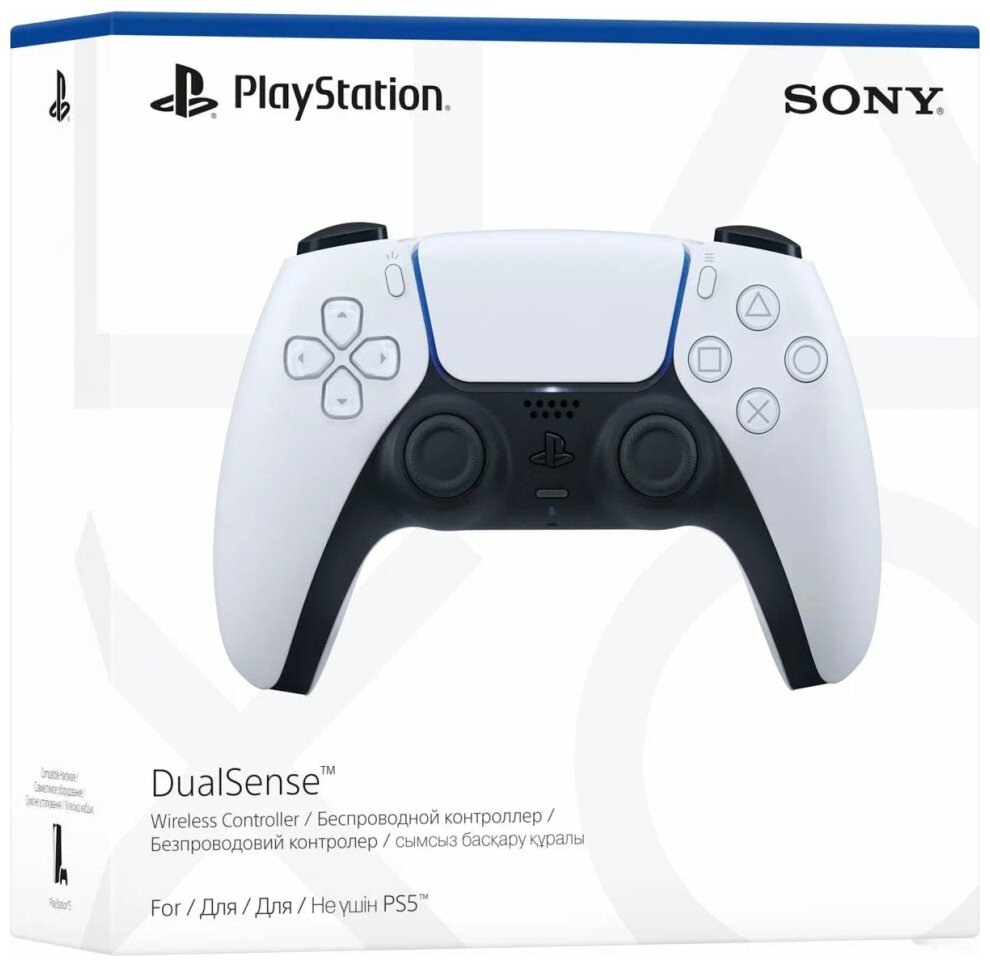 Геймпад Sony DualSense для Playstation 5 White (CFI-ZCT1W) - отзывы  покупателей на маркетплейсе Мегамаркет | Артикул: 600009192243