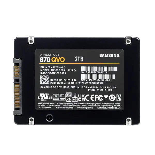 SSD накопитель Samsung 870 QVO 2.5" 2 ТБ (MZ77Q2T0BW) купить в Москве, цены в интернет