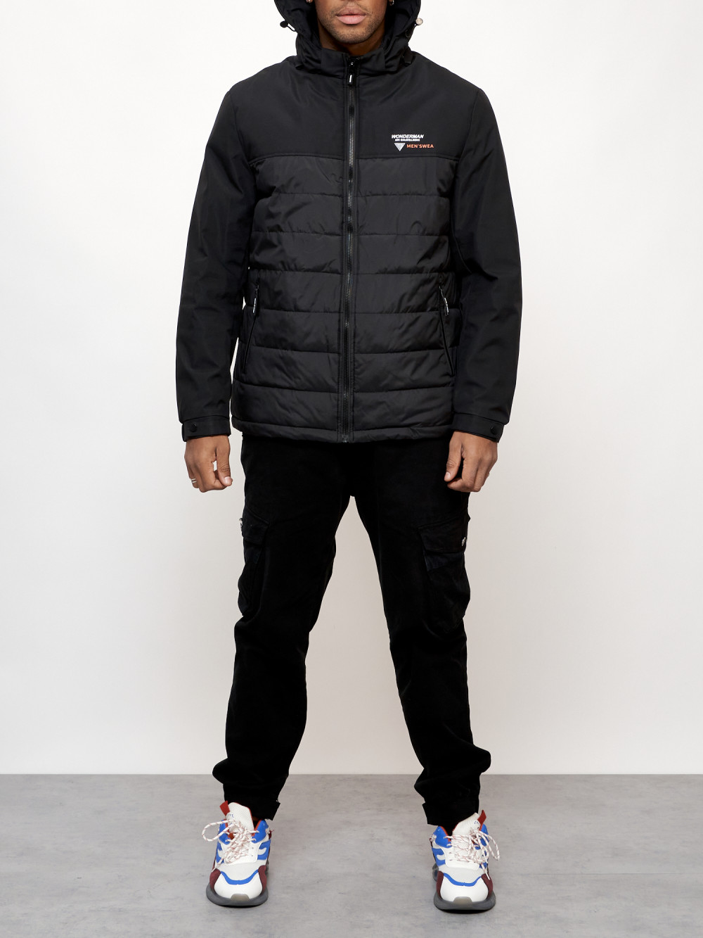Куртка мужская AD7306 черная 3XL - купить в Москве, цены на Мегамаркет