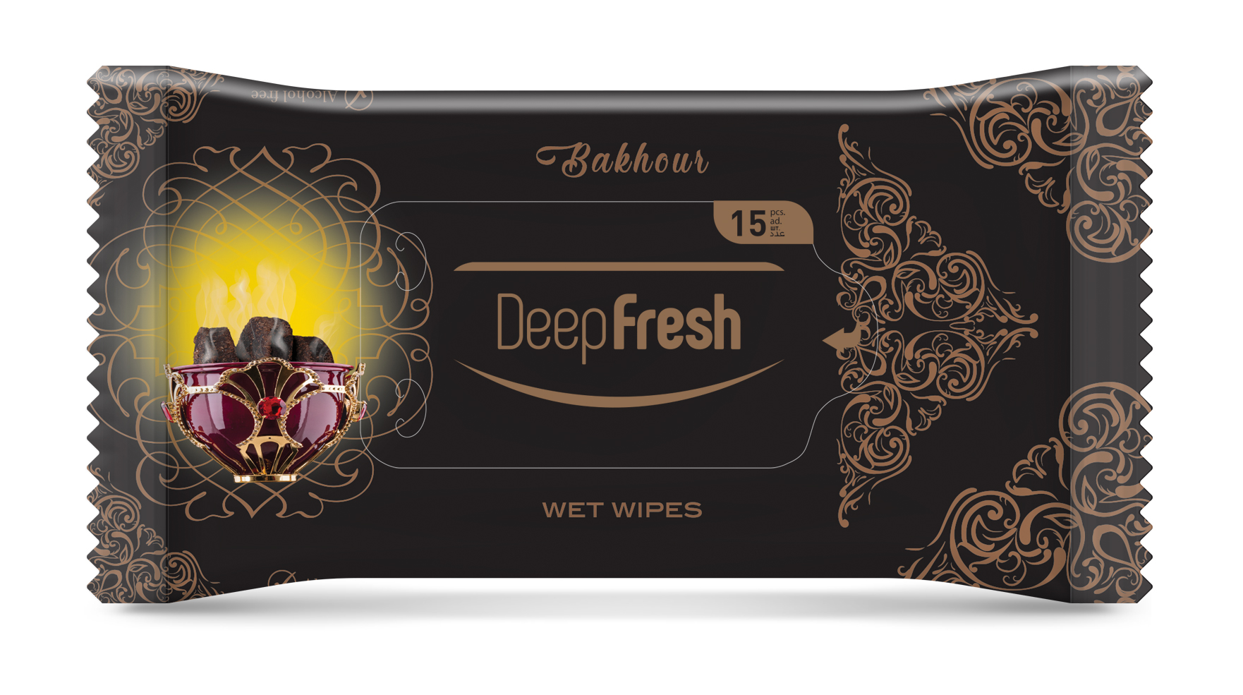 Купить салфетки влажные Deep Fresh Sandalwood 15 шт., цены на Мегамаркет | Артикул: 100059468520