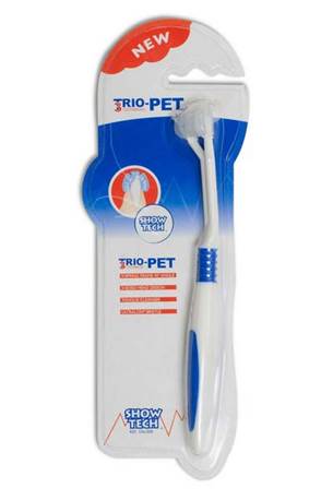 Зубная щетка для собак Show Tech Trio-Pet трехсторонняя, в ассортименте, 18 см