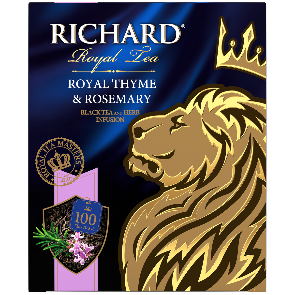 Купить чай Richard Royal Thyme & Rosemary черный ароматизированный 100 пакетиков, цены на Мегамаркет | Артикул: 100025762516