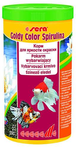 Корм для рыб Sera GOLDY Color Spirulina, гранулы, 1 л