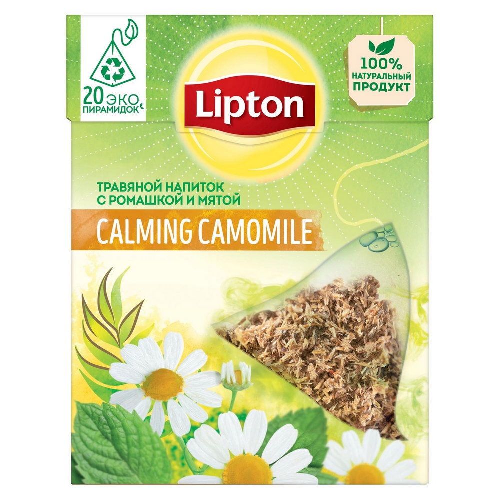 Чай Lipton Calming Camomile травяной с ромашкой и мятой 20 пак - отзывы  покупателей на маркетплейсе Мегамаркет | Артикул: 100025762159