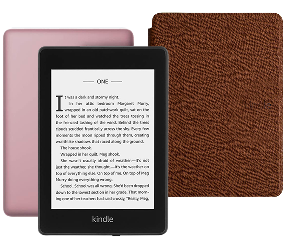 Amazon Kindle PaperWhite 2018 8Gb Special Offer Plum + обложка Brown