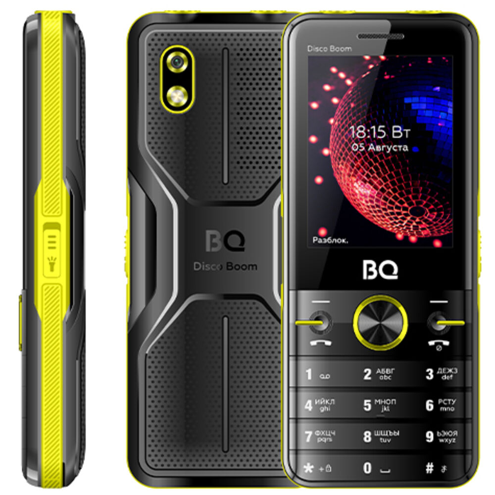 Мобильный телефон BQ Mobile BQ-2842 Disco Boom Black/Yellow - купить в  www.cenam.net, цена на Мегамаркет