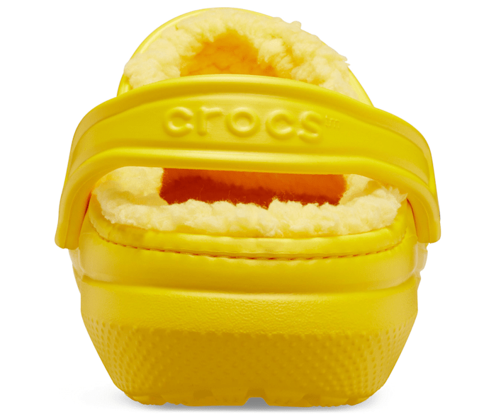 Yellow clearance fluffy crocs