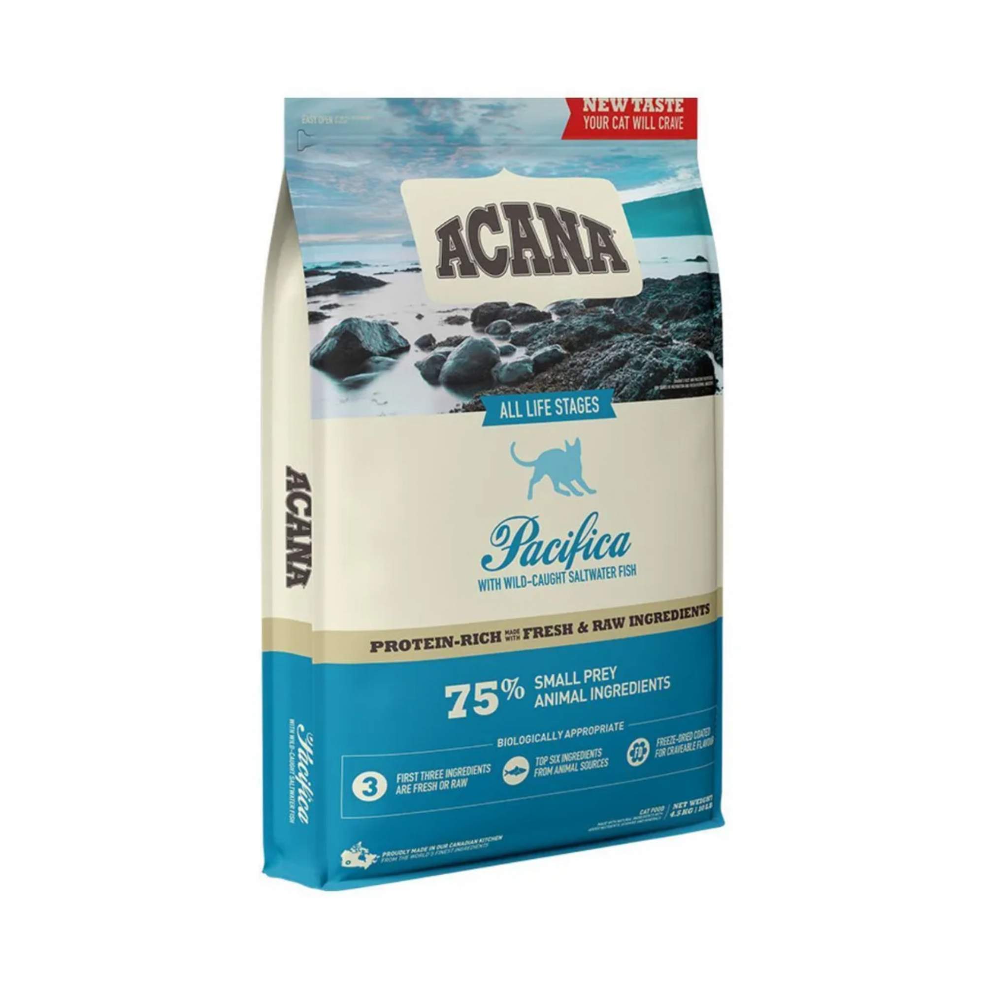 Купить сухой корм для кошек Acana Pacifica, беззерновой, 5 видов рыб, 4,5 кг, цены на Мегамаркет | Артикул: 600016643169