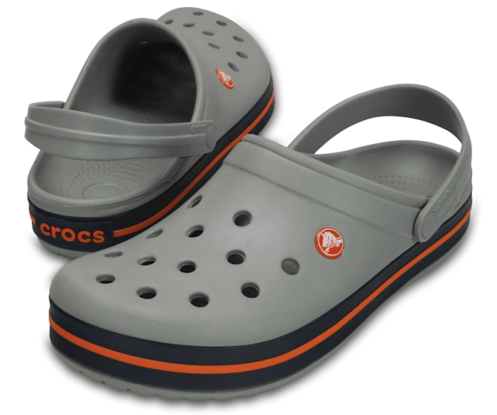 Grey and shop orange crocs