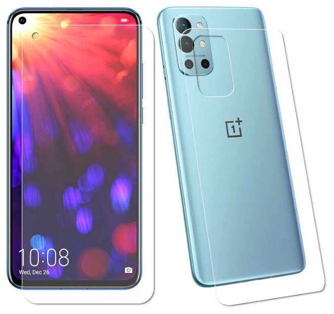 Гидрогелевая пленка LuxCase для OnePlus 9R 0.14mm Front and Back Transparent 86559