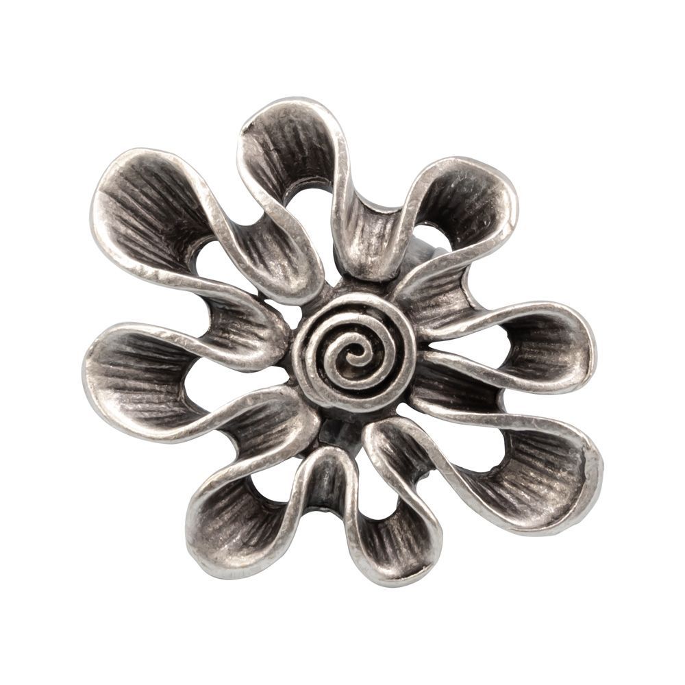 Кольцо бижутерное Цветок OTOKODESIGN 53371 серебристое р.OS