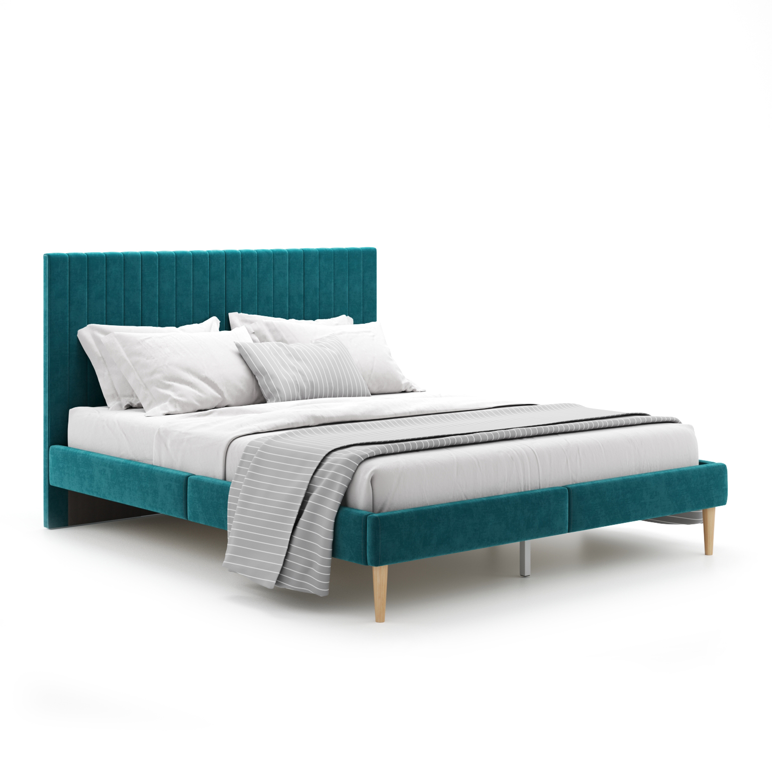 Кровать MONOFIX, АММА велюр зеленый, 160х200 - купить в MonoFix (дсм), цена на Мегамаркет