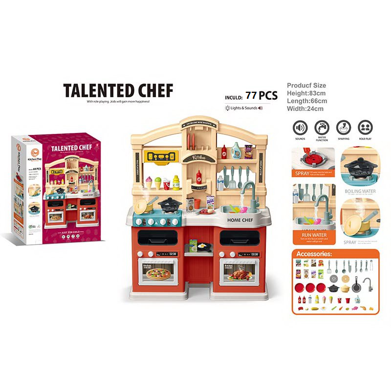 Кухня с водой talented chef 58 деталей со звуком и светом dk toys 922 103