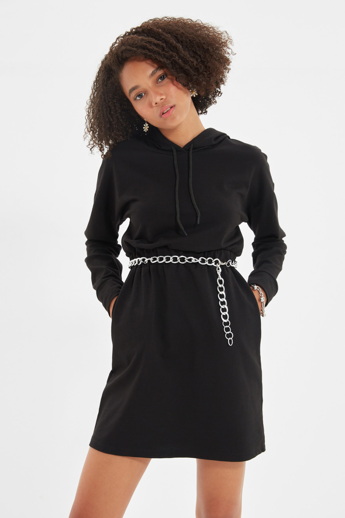 Платье женское Trendyol TWOAW22EL0720 черное M