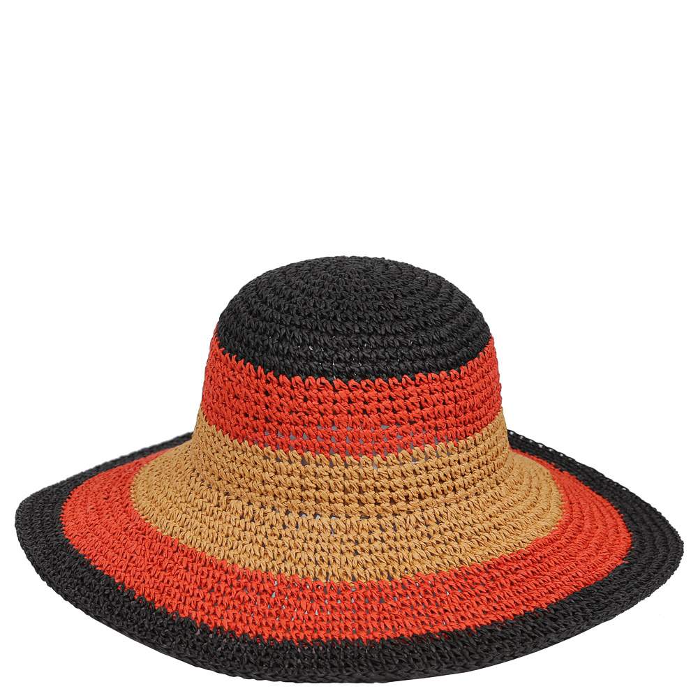 Шляпа женская FABRETTI GL88 бежевая/красная/черная