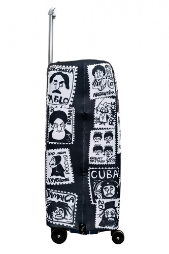 Чехол для чемодана Routemark Петенька Планетка - Ж*па Мира черный M/L