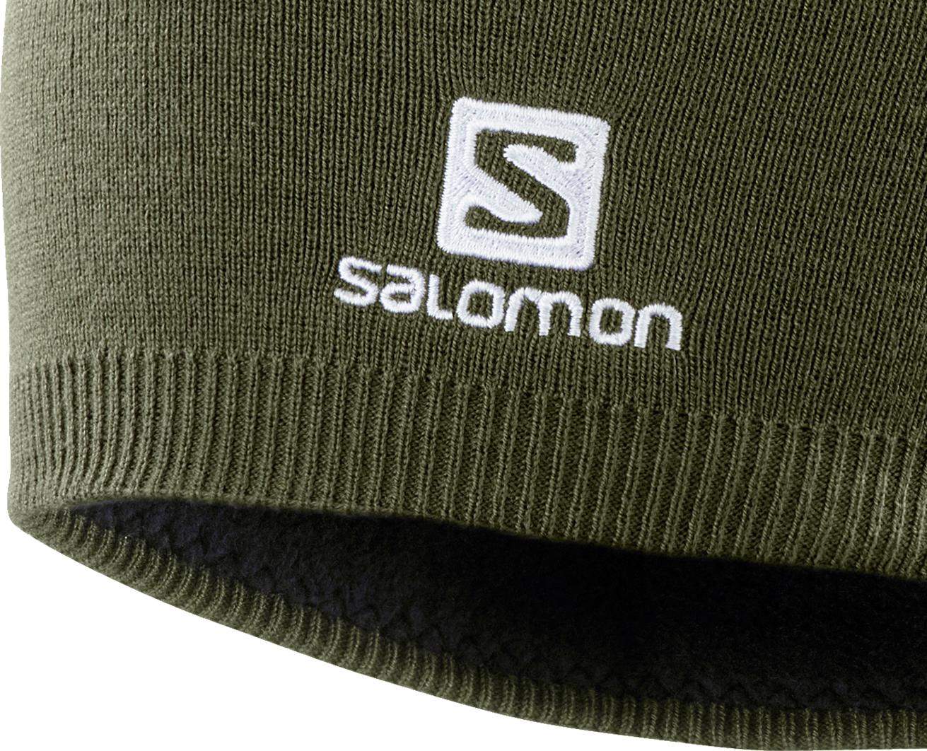 Шапка-бини мужская Salomon Beanie olive night, one size