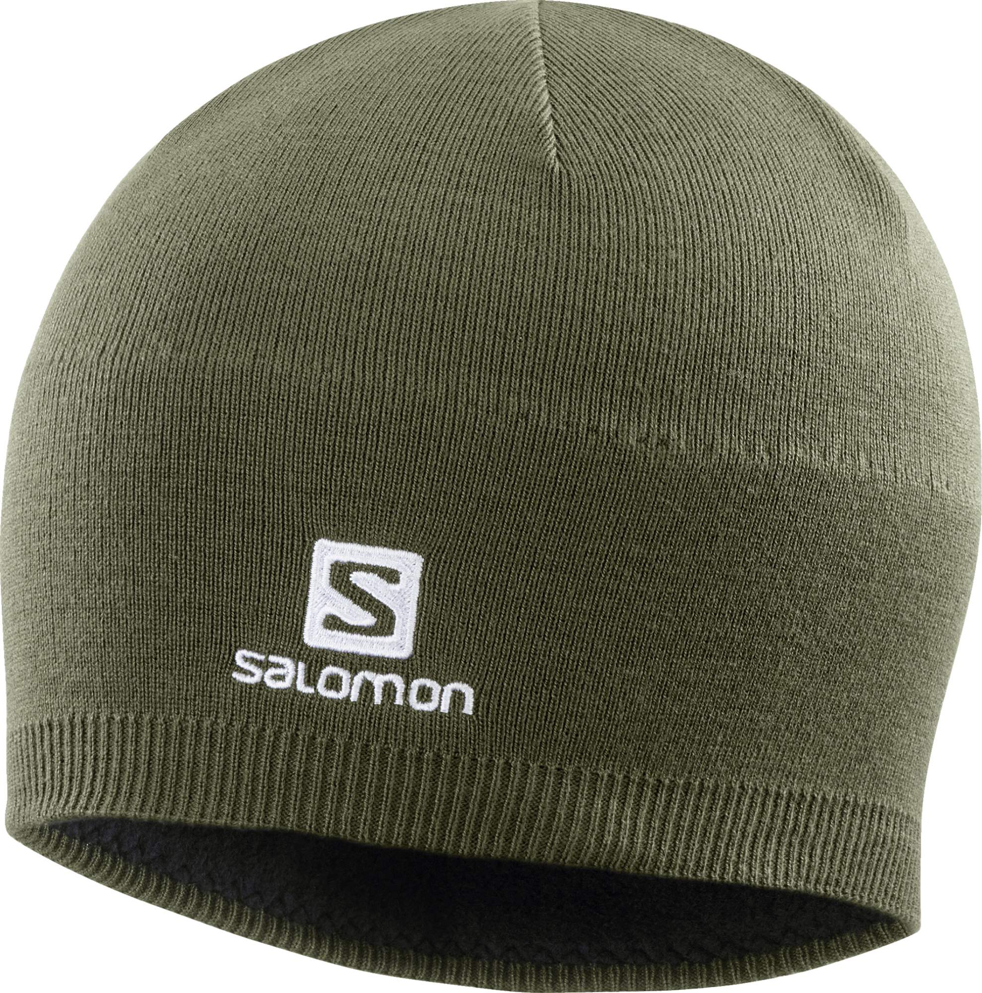 Шапка-бини мужская Salomon Beanie olive night, one size