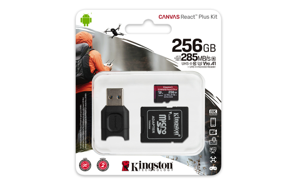 Карта памяти kingston canvas react plus microsd