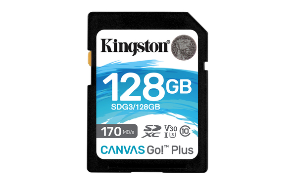 Карта памяти Kingston 128GB Canvas Go! Plus 170R (SDG3/128GB), купить в Москве, цены в интернет-магазинах на Мегамаркет