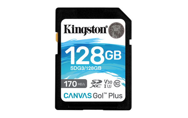 Карта памяти Kingston 128GB Canvas Go! Plus 170R (SDG3/128GB) - купить в Ситилинк, цена на Мегамаркет